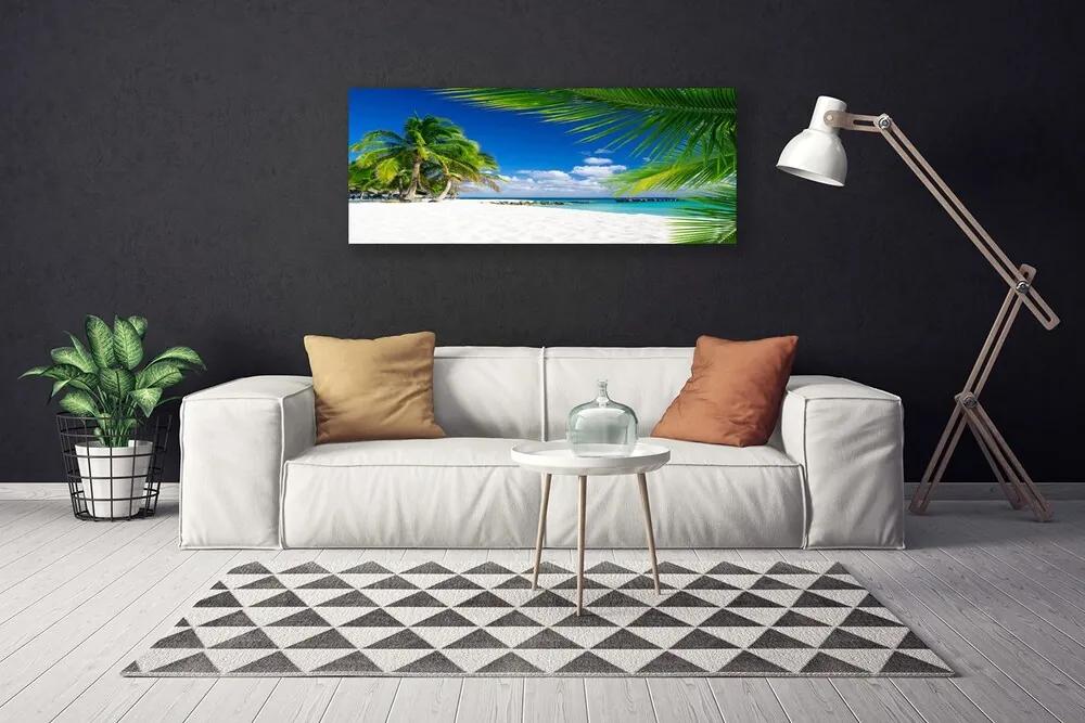 Tablou pe panza canvas Palm Beach Copaci Peisaj Brun Verde