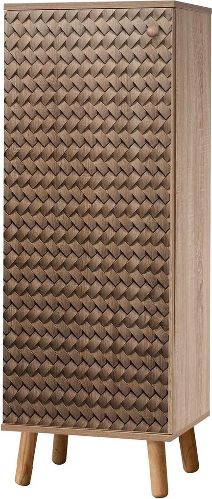 Pantofar VEGAS, stejar, PAL melaminat, 50x38x135 cm