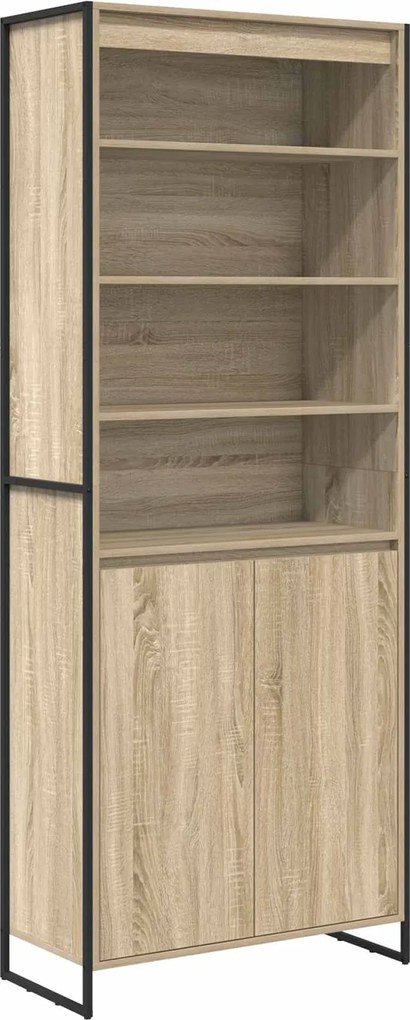 vidaXL Dulapuri Înalte 2 pcs Sonoma 79 x 36 x 200 cm Lemn compozit