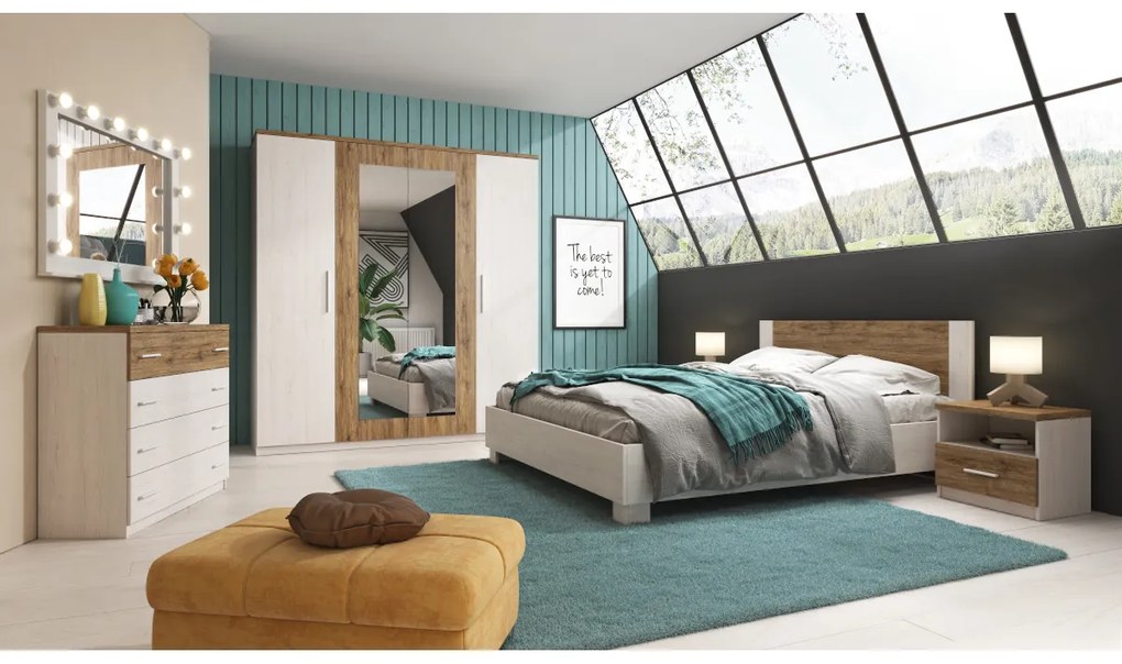 Supermobel Comoda MARKOS, 103x92x40, pin anderson/stejar