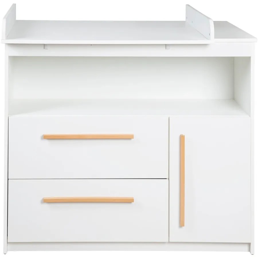 Comodă de copii albă joasă 107x98 cm Lilo – Roba