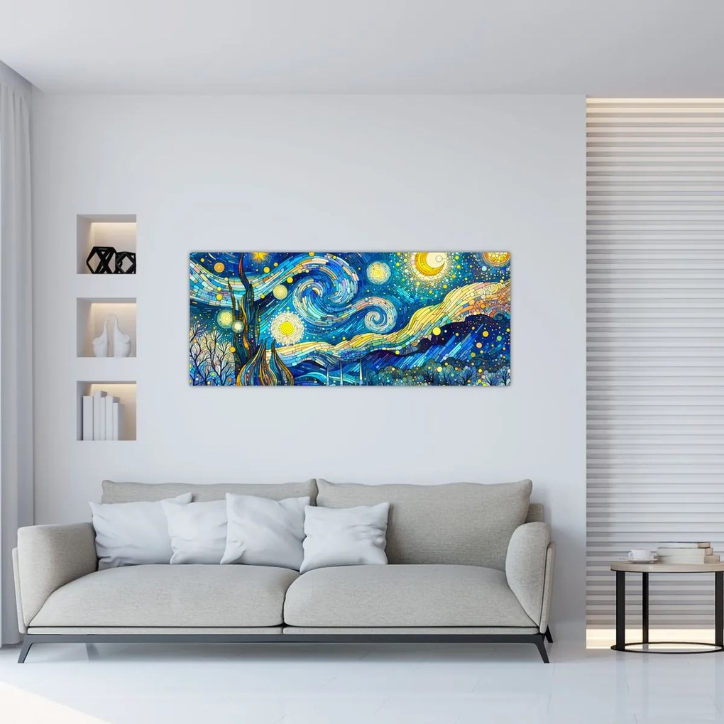 Tablou – Mozaic al nopții înstelate (120x50 cm)