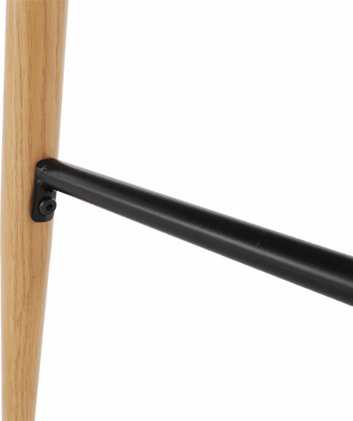 Masă de bar, alb/stejar, diametru 60 cm, IMAM
