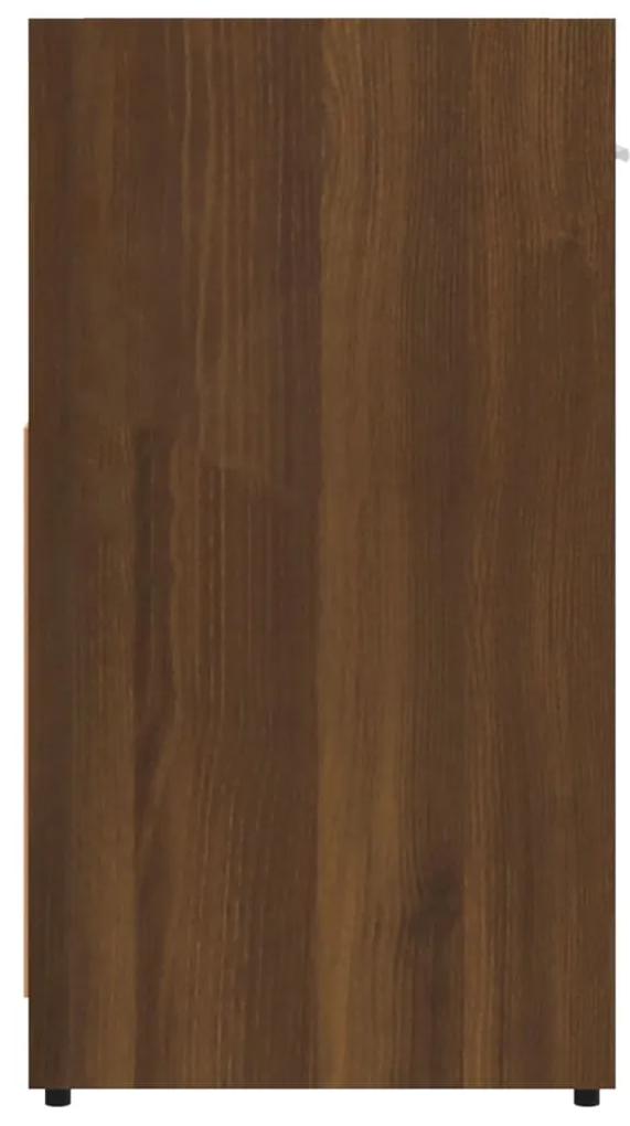 Dulap de baie, stejar maro, 60x33x60 cm, lemn prelucrat Stejar brun, 1