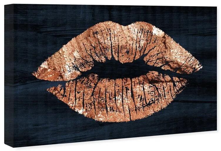 Tablou pe pânză învelită 'Solid Kiss Copper Navy', 76,2cm H x 114,3cm W x 3,8cm D