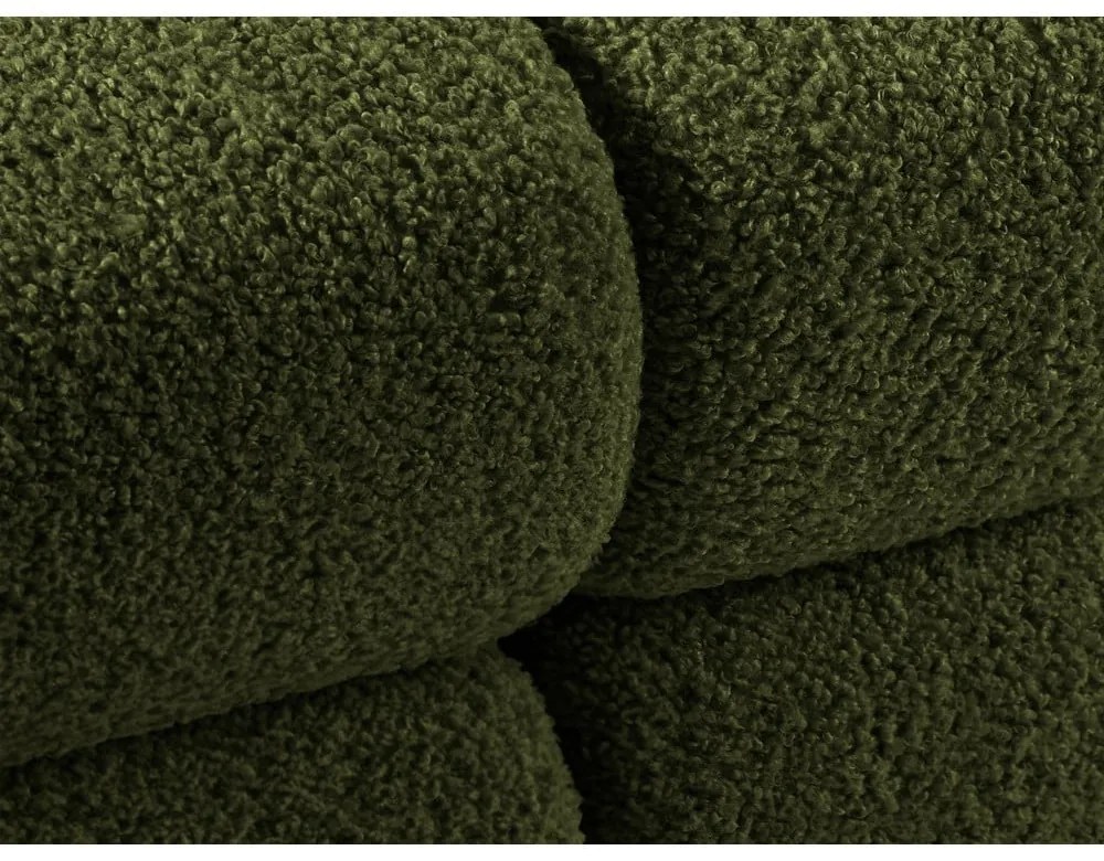 Modul pentru canapea modulară verde cu tapițerie din țesătură bouclé (de mijloc) Bellis – Micadoni Home