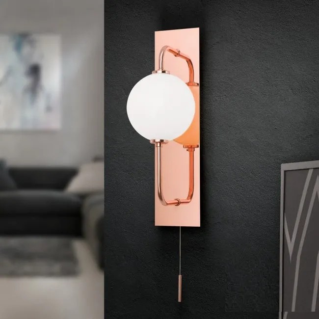 Aplica de perete design modern PIPES, copper