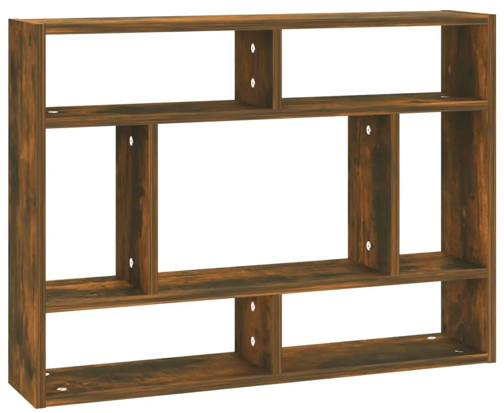 815843 vidaXL Raft de perete, stejar fumuriu, 75x16x55 cm, lemn compozit