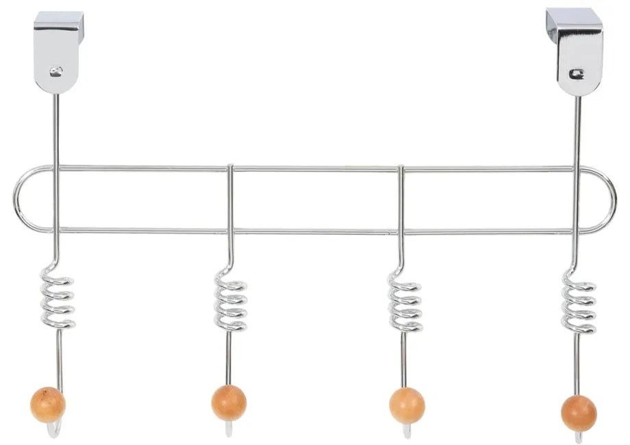 Cuier de ușă argintiu din metal 33 cm Spirale – Compactor