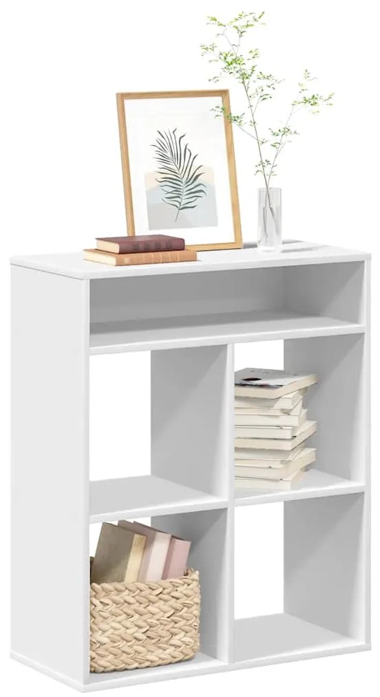 vidaXL Bibliotecă, alb, 66x31x80 cm, lemn prelucrat