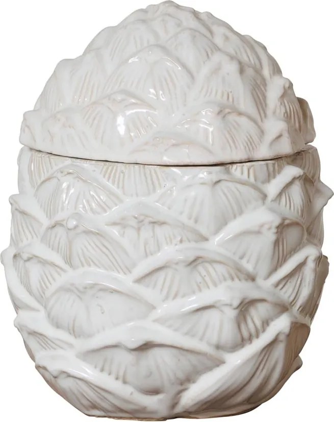 Borcan cu capac din ceramica in forma de con, Pincone