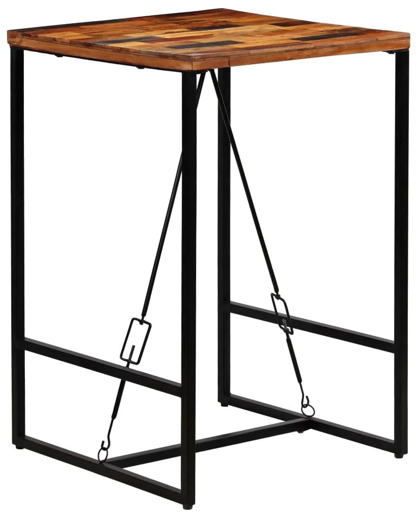 vidaXL Masă de bar, 70 x 70 x 106 cm, lemn masiv reciclat