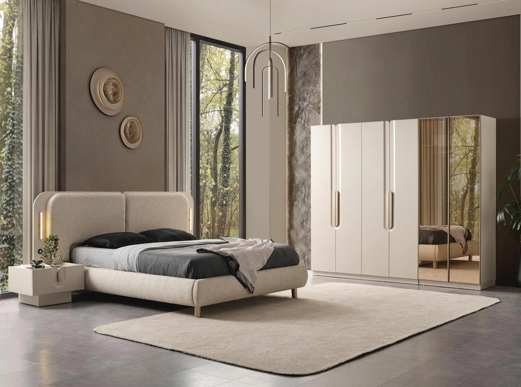 DORMITOR COMPLET MARLO SALTEA+SOMIERA GRATUITE 160x200cm