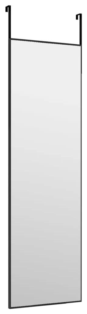 Oglinda pentru usa, negru, 30x100 cm, sticla si aluminiu 1, Negru, 30 x 100 cm