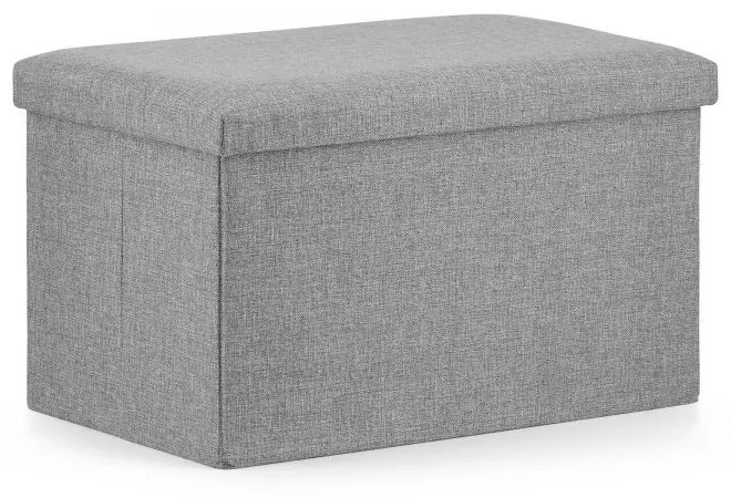Scaun pliabil XL cu spatiu de depozitare - gri 60x38x38 cm