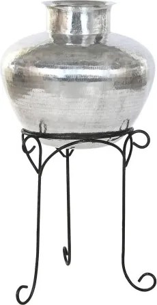 Vază decorativă, stil modern elegant, culoare argintiu, din aluminiu, „Silver”