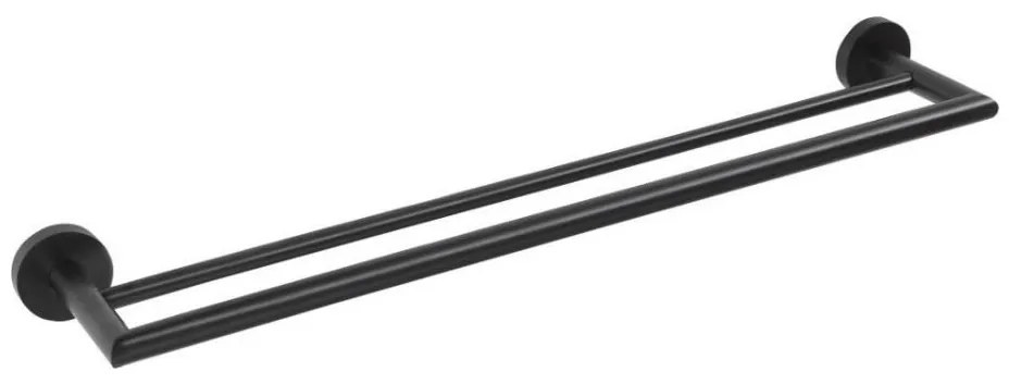 Sapho - Suport de perete pentru prosoape X-ROUND, 12 x 65,5 cm, negru