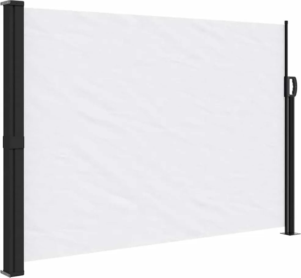 vidaXL Copertina laterală retractabilă, alb, 140x500 cm