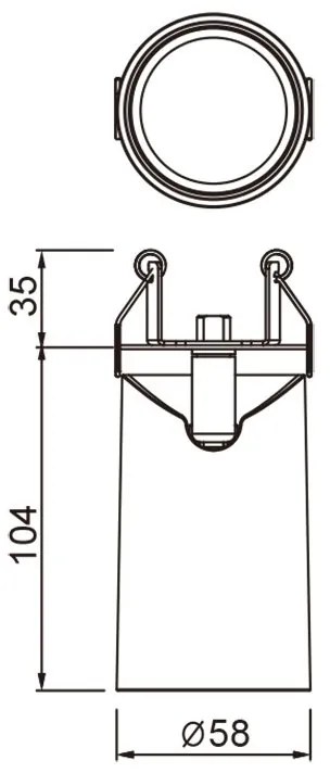 Spot incastrabil directionabil Sal negru