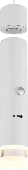 Globo 16060W - Lampă LED dimabilă cu control tactil, reîncărcabilă 2în1 PELO LED/2W/230/5V albă