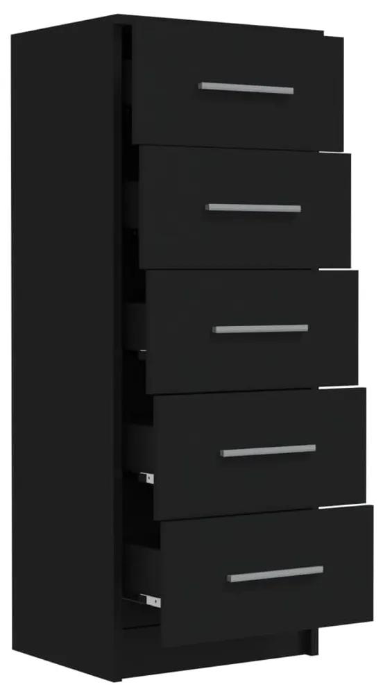Comoda inalta cu sertare, negru, 41x35x106 cm, PAL Negru, 41 x 35 x 106 cm, 1, 1