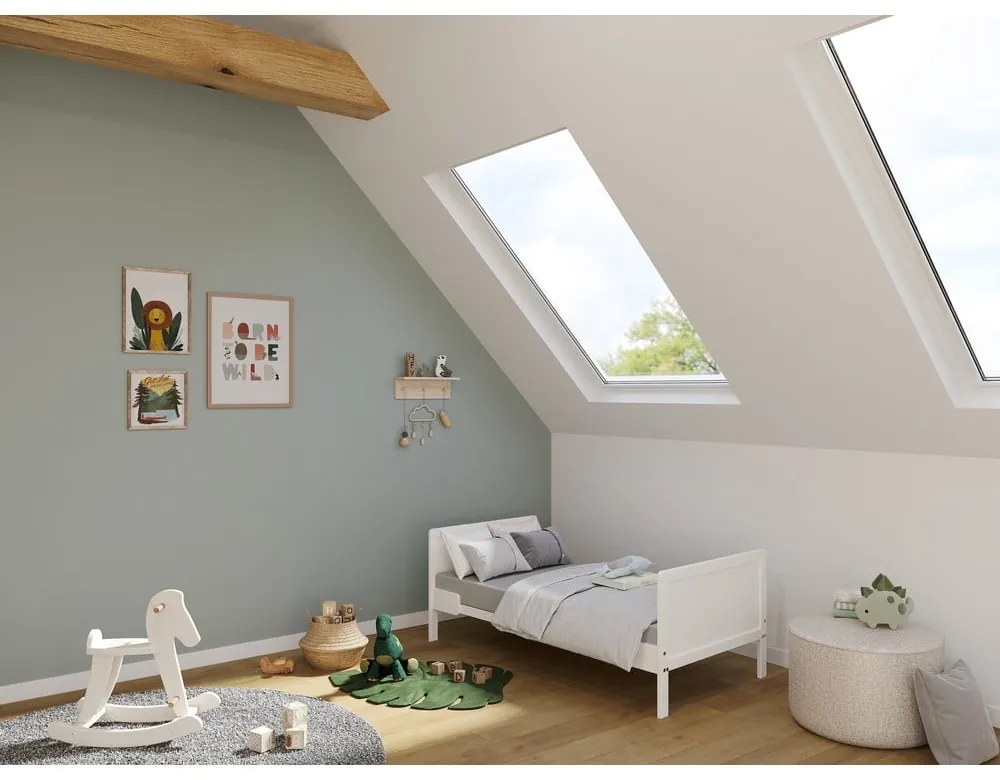 Pătuț alb din lemn masiv 70x140 cm Alkmaar – Germania