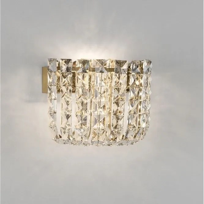 Aplica de perete LED auriu, cristale sticla CELYSIA