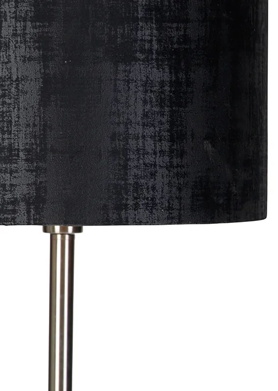 Lampă de podea modernă din oțel cu abajur negru 40 cm - Simplo