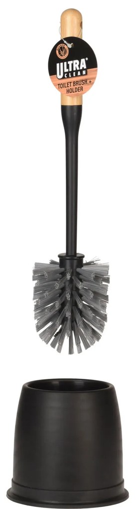 Perie de toaleta cu maner din bambus, Ø 12 cm