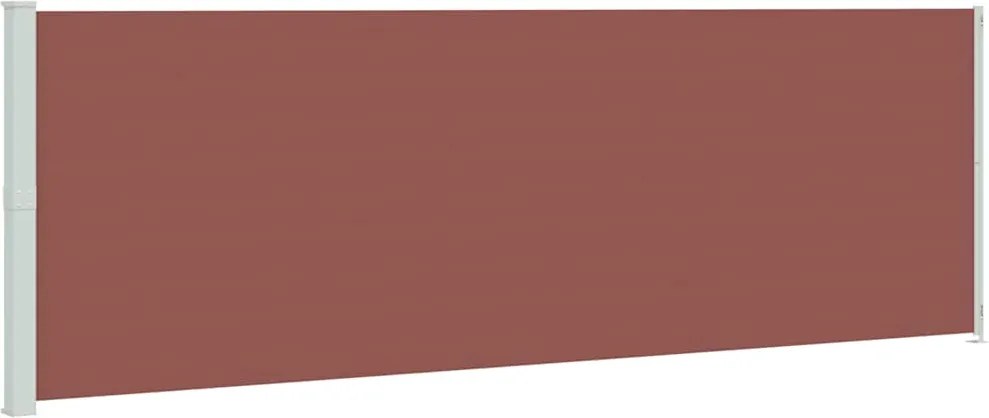 vidaXL Copertină laterală retractabilă de terasă, maro, 200x600 cm