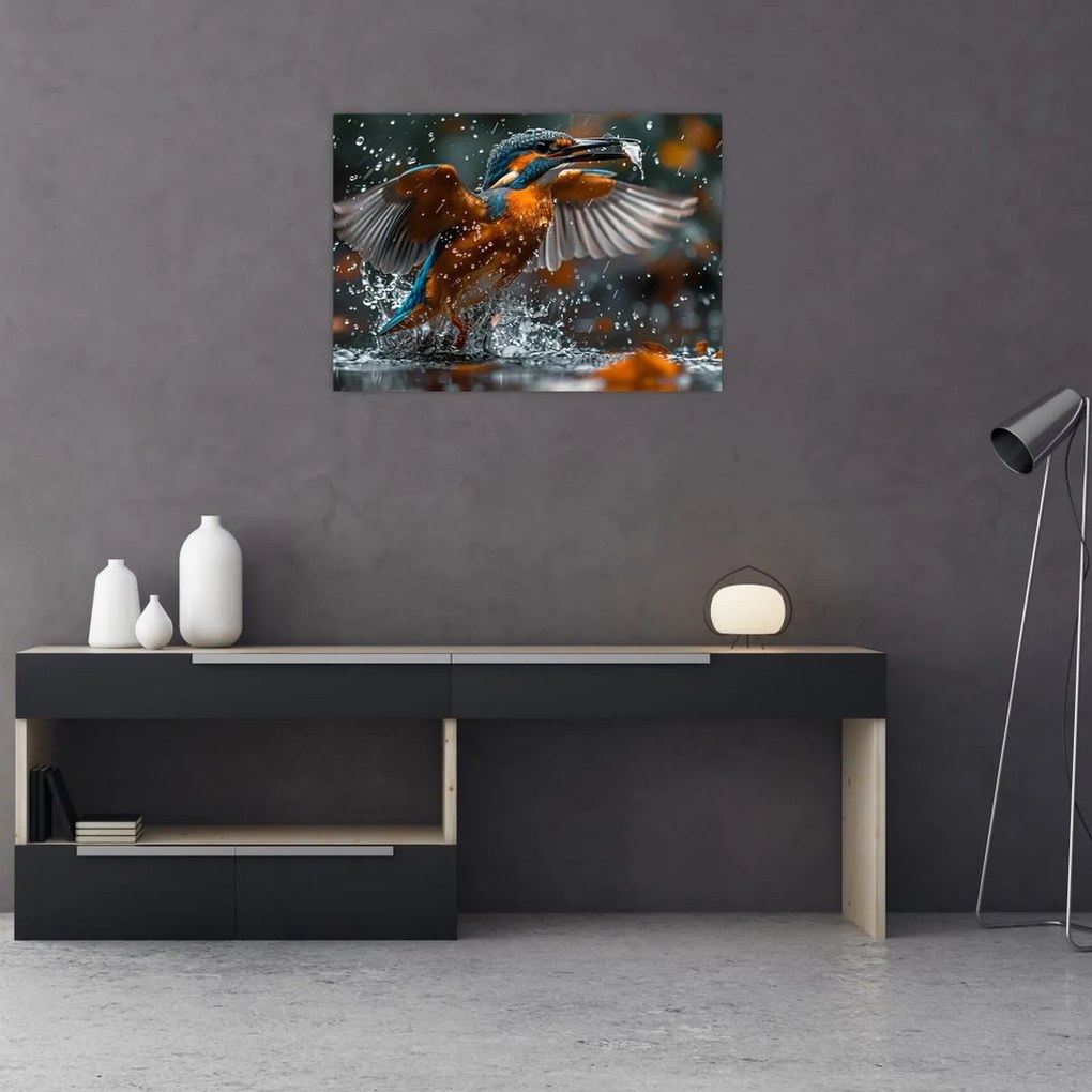 Tablou pe sticlă - Ianuarie (70x50 cm)