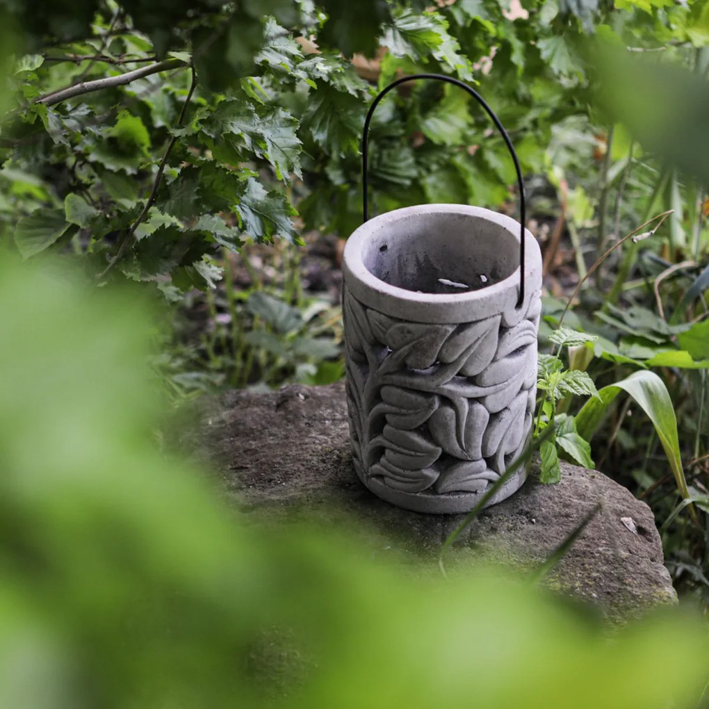 Felinar decorativ Folia, 19 x 25 cm, beton