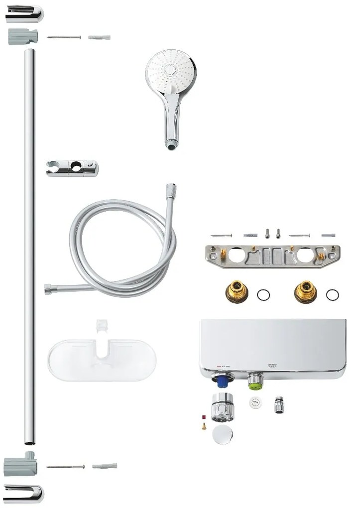 Baterie dus cu termostat Grohe SmartControl cu set de dus inclus,bara 900 mm - 34721000