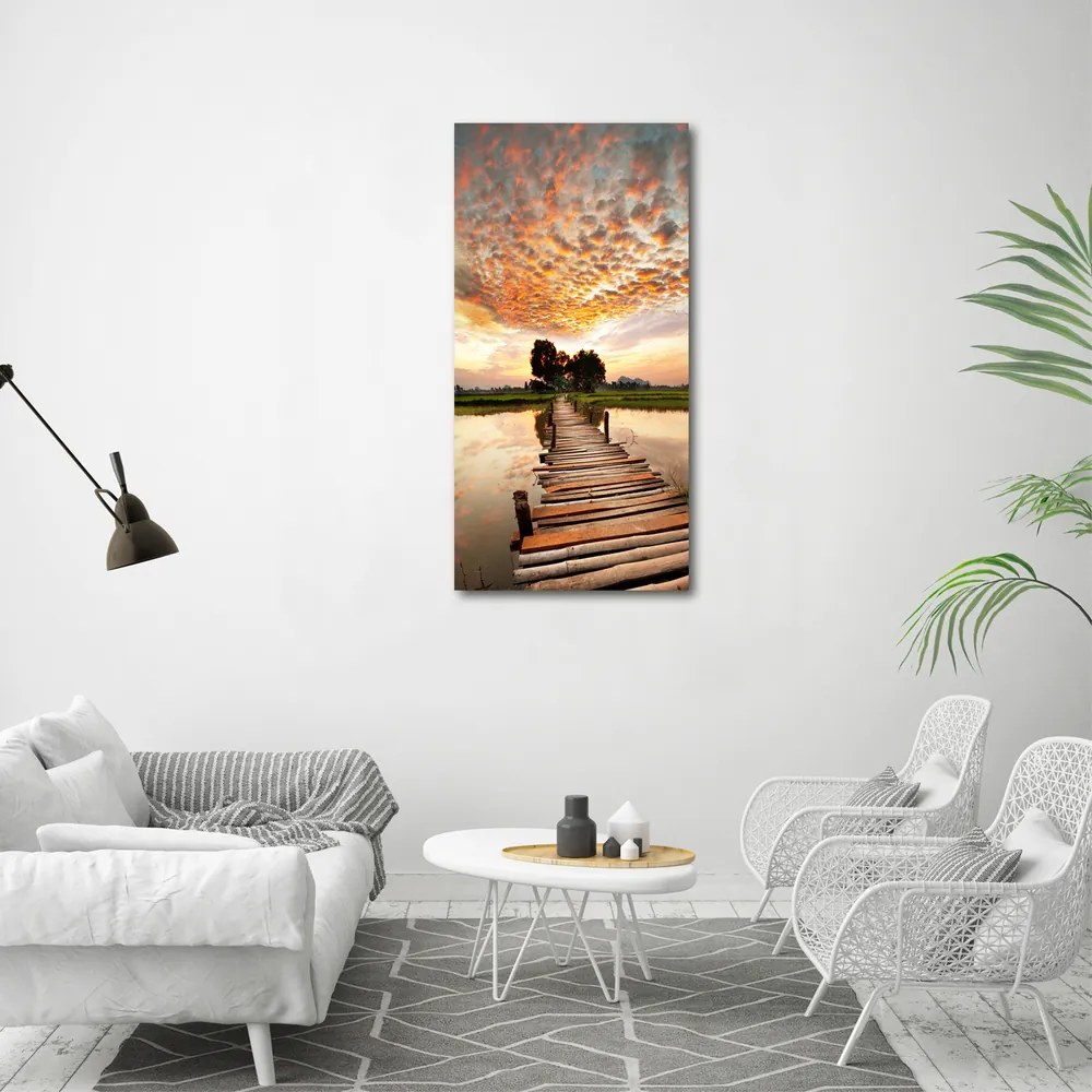 Tablou pe pânză canvas Pod de lemn