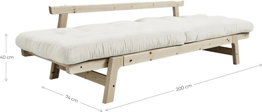 Canapea variabilă KARUP Design Step Natural, albastru petrol