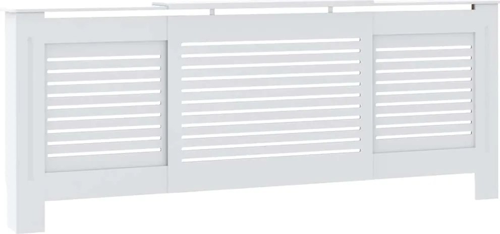vidaXL Mască pentru calorifer, alb, 205 cm, MDF