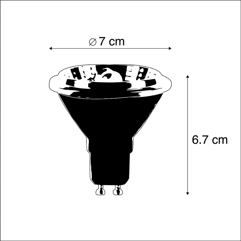 Set de 5 becuri LED GU10 dim to warm AR70 6W 2000K-3000K