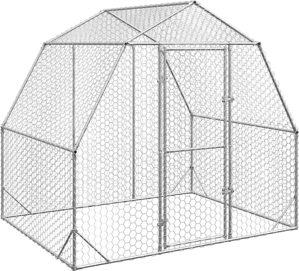 vidaXL Pui de găină 2,5x2x2,25 m Oțel galvanizat