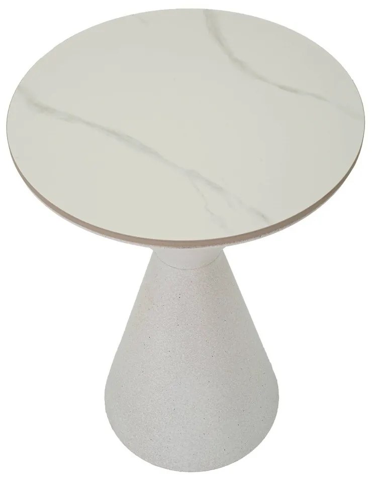 Măsuță auxiliară rotundă cu blat ceramic ø 44 cm Fush – Mauro Ferretti