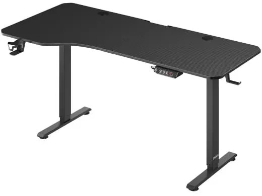 Deuba Birou de birou reglabil pe inaltime negru-160x75x118 cm