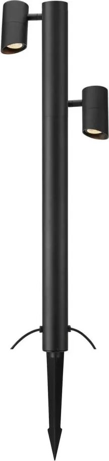 Markslöjd 108486 - Lampă LED de exterior GARDEN24 2xLED/6W/24V 99 cm IP44 neagră