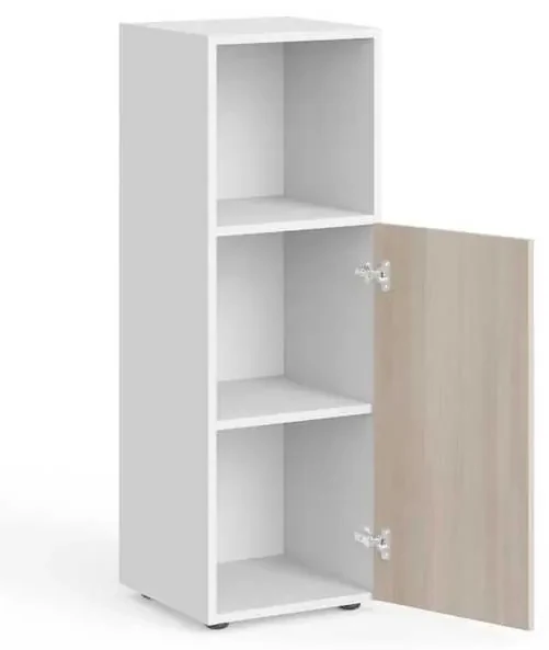 Dulap mediu Manager 39,9 x 42,2 x 119,5 cm, dreapta, salcâm deschis / alb
