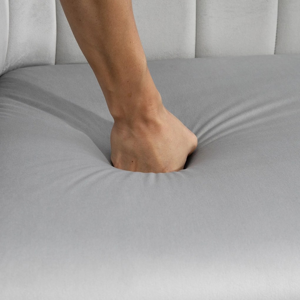 HOMCOM Canapea 2 Locuri Design Modern Captusita cu Cotiere si Spatar, Gri