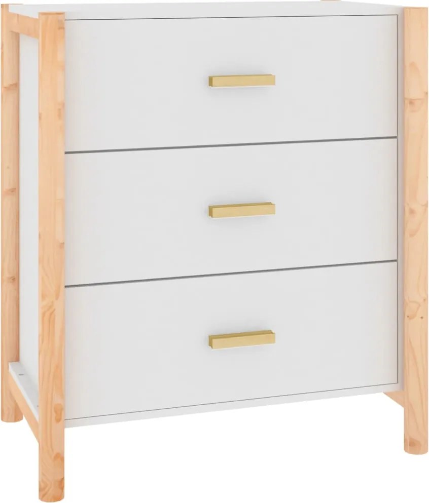 vidaXL Servantă, alb, 62x38x70cm, lemn prelucrat