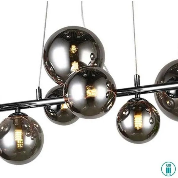 Lustră LED pe cablu VILLA 10xG9/3W/230V negru/crom Wofi 6014.10.24.9000