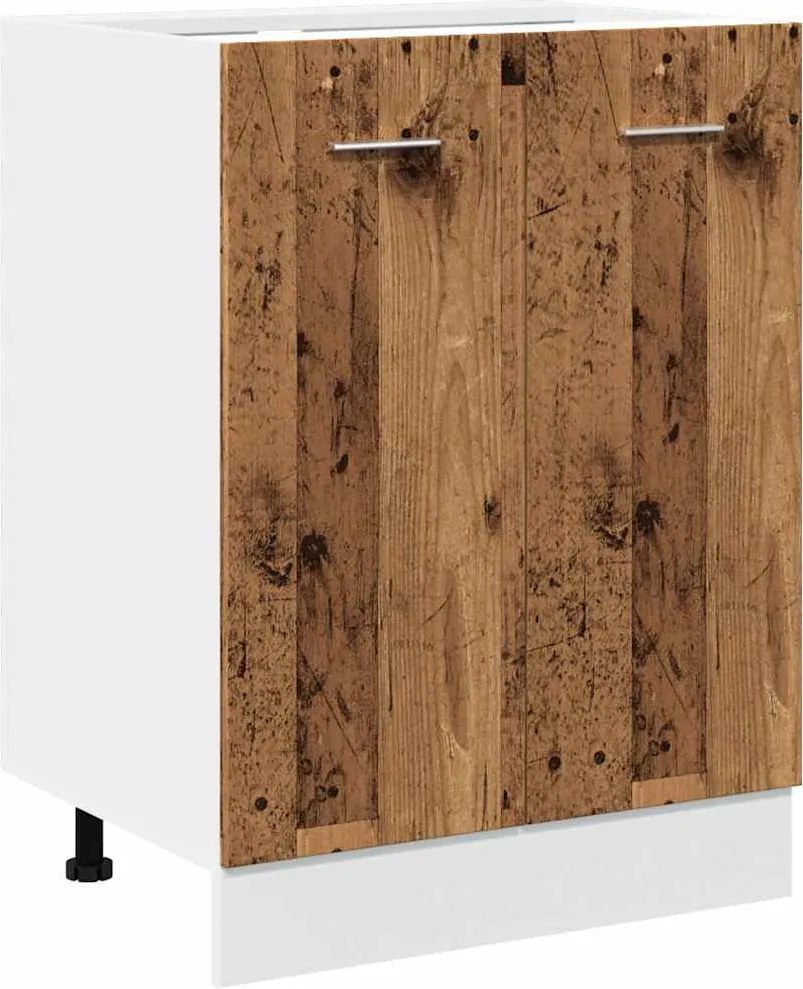 vidaXL Dulap inferior “Lyon”, lemn vechi, 60x46x81,5 cm