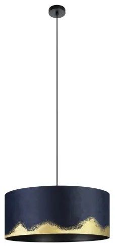 Lustră pe cablu Eglo 39974 CASUARITA 1xE27/40W/230V d. 53 cm albastru/auriu