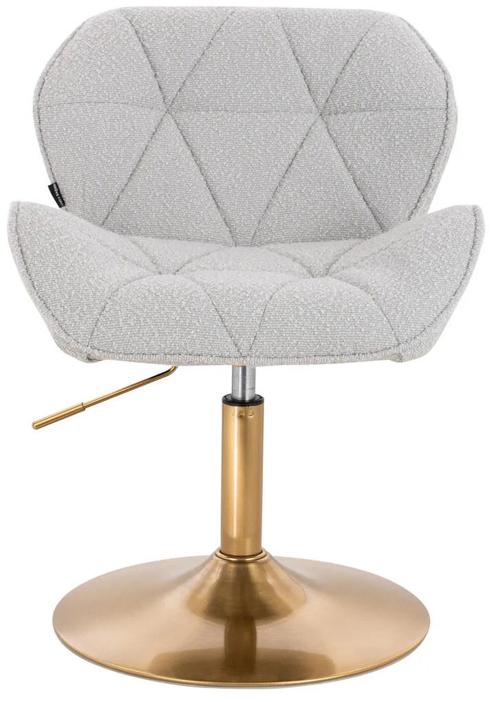 HR111N Scaun Gri Boucle cu Bază Aurie