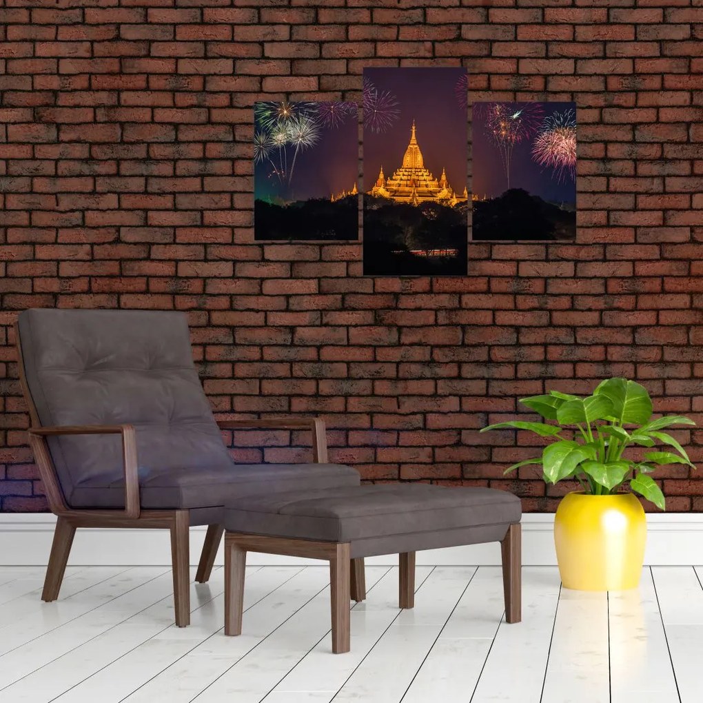 Tablou cu artificii în Asia (90x60 cm)