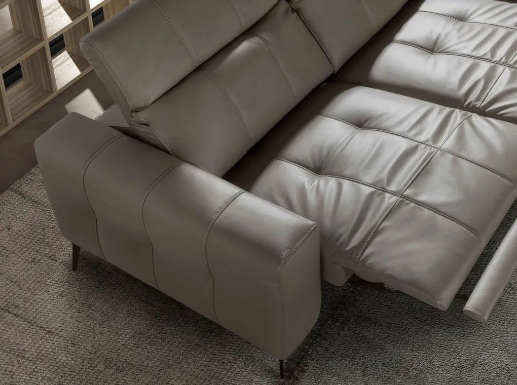 Canapea 3 locuri design italian, Functia Relax, Cowhide gri